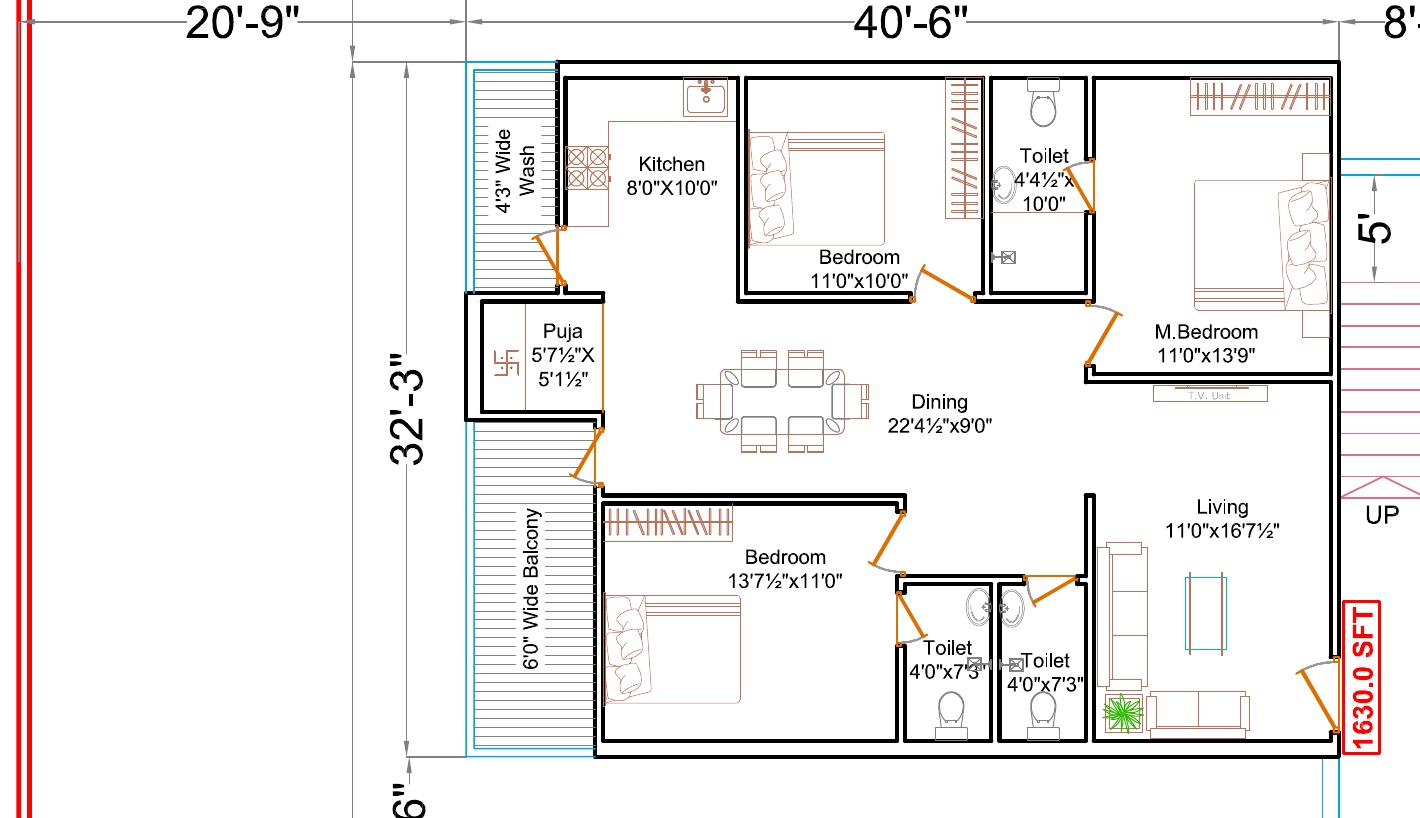 Unit 101 floor plan